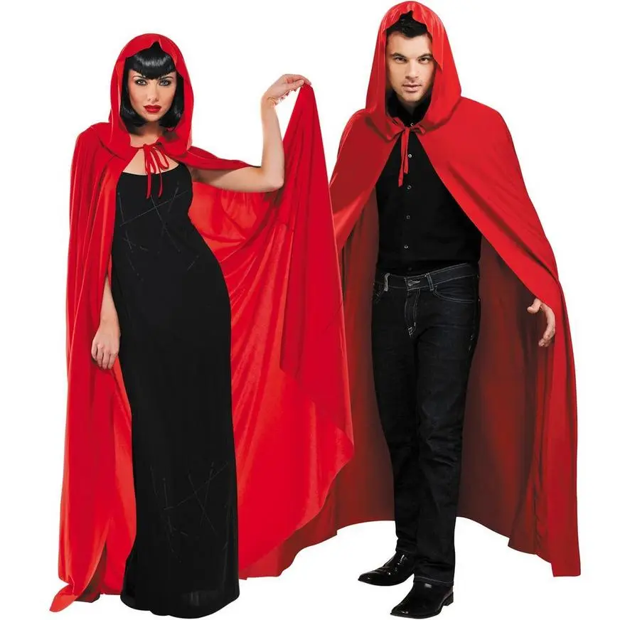 Adult Red Hooded Cape 3 Adult Red Hooded Cape