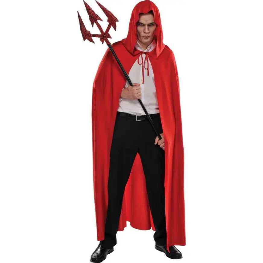 Adult Red Hooded Cape 4 Adult Red Hooded Cape - Image 2