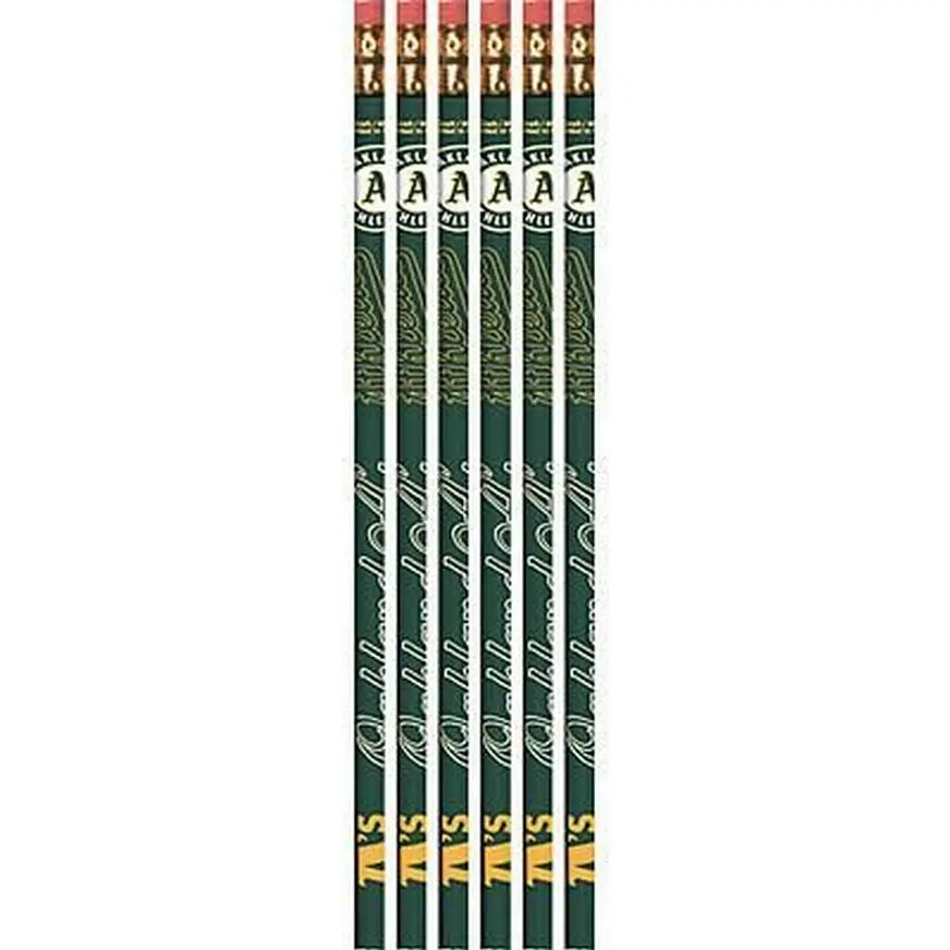 Oakland Athletics Pencils 6ct 3 Oakland Athletics Pencils 6ct