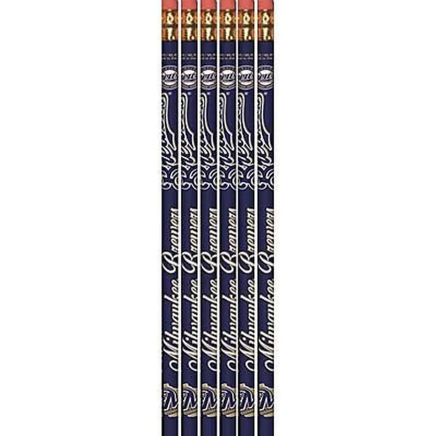 Milwaukee Brewers Pencils 6ct 3 Milwaukee Brewers Pencils 6ct