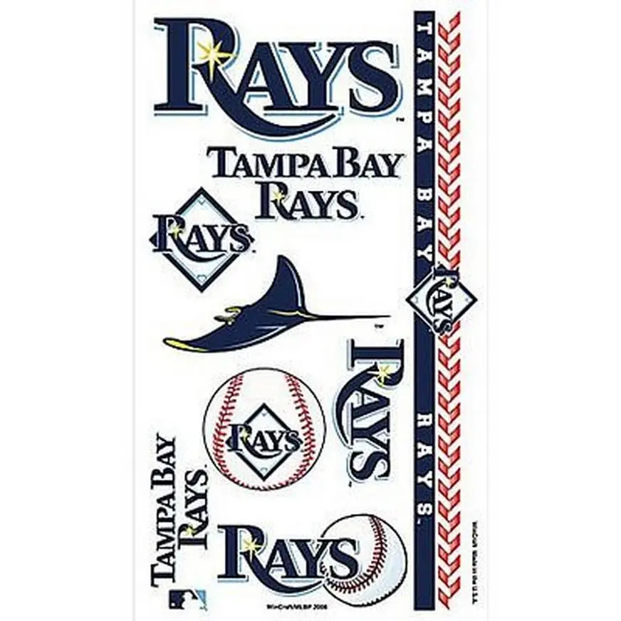 Tampa Bay Rays Tattoos 10ct 3 Tampa Bay Rays Tattoos 10ct