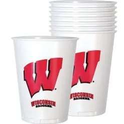 Wisconsin Badgers Plastic Cups 8ct