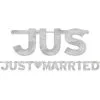 Silver Just Married Letter Banner -Costume Party Decor Store 467076