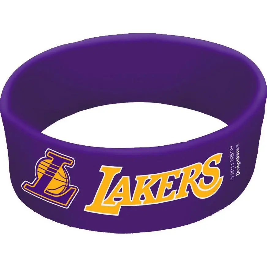 Los Angeles Lakers Wristbands 6ct 3 Los Angeles Lakers Wristbands 6ct
