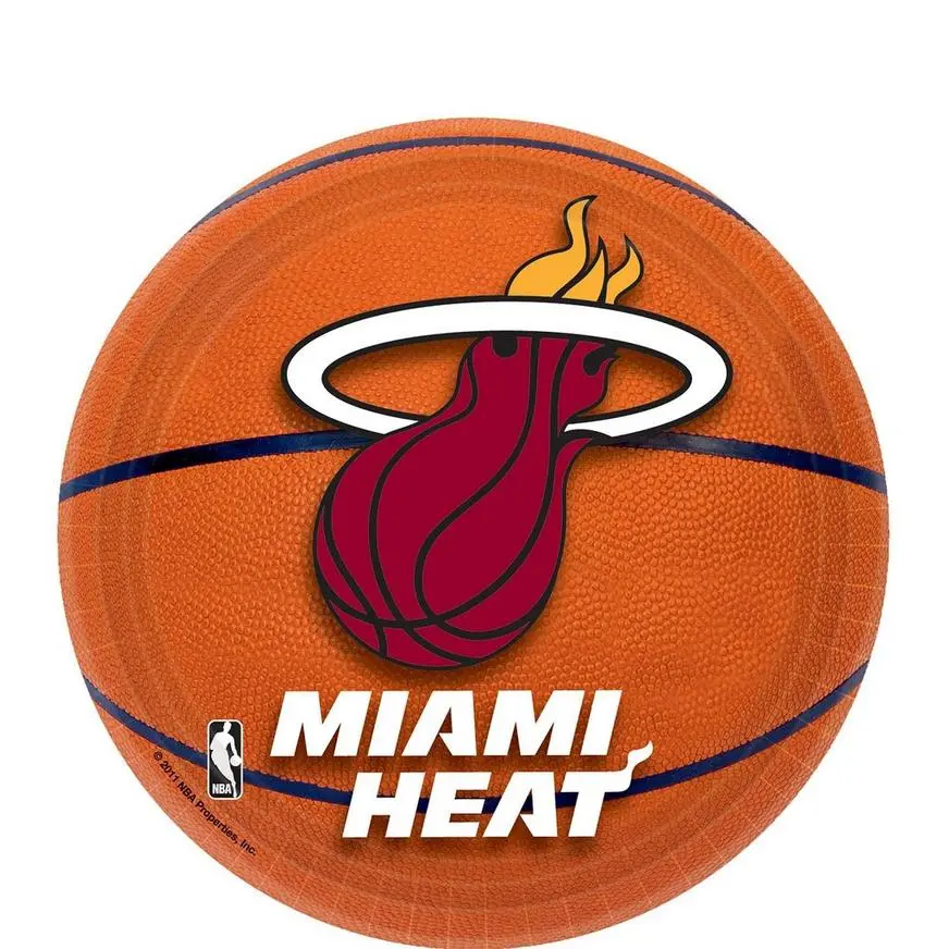 Miami Heat Dessert Plates 8ct 2 Miami Heat Dessert Plates 8ct