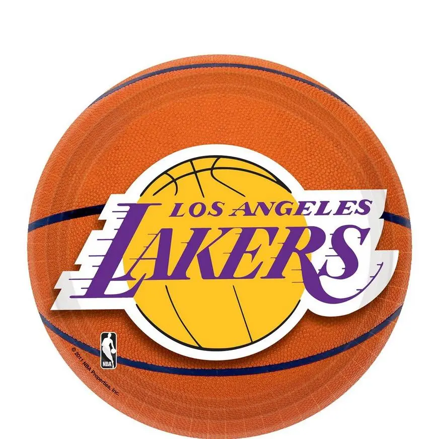 Los Angeles Lakers Dessert Plates 8ct 3 Los Angeles Lakers Dessert Plates 8ct