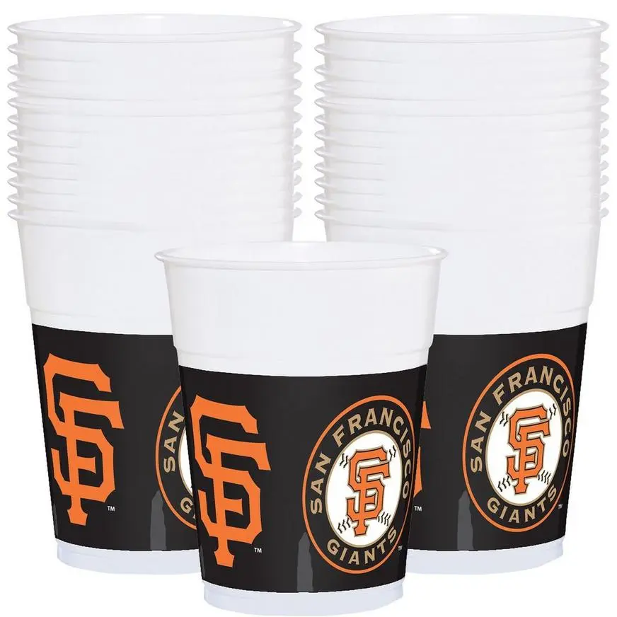 San Francisco Giants Plastic Cups 25ct 3 San Francisco Giants Plastic Cups 25ct