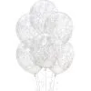 6ct, 12in, Clear Filigree Balloons -Costume Party Decor Store 478425