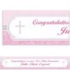 Custom Pink Communion Blessings Banner 6ft -Costume Party Decor Store 532705