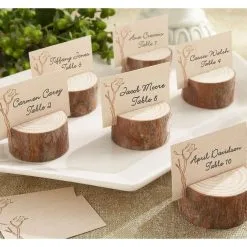 Rustic Tree Wood Place Card Holders