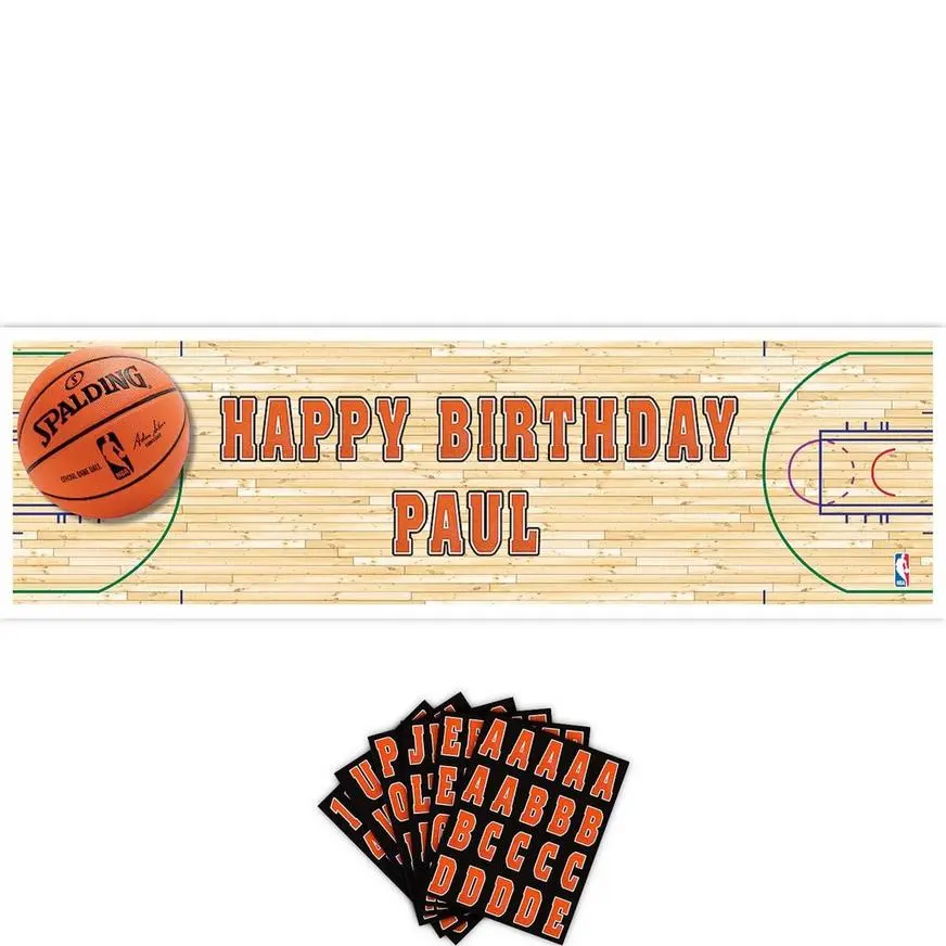 Giant Spalding Basketball Personalized Banner Kit 3 Giant Spalding Basketball Personalized Banner Kit