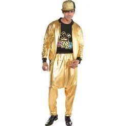 Gold Hip Hop Track Jacket -Costume Party Decor Store 627963 02