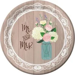 Rustic Wedding Dinner Plates 8ct