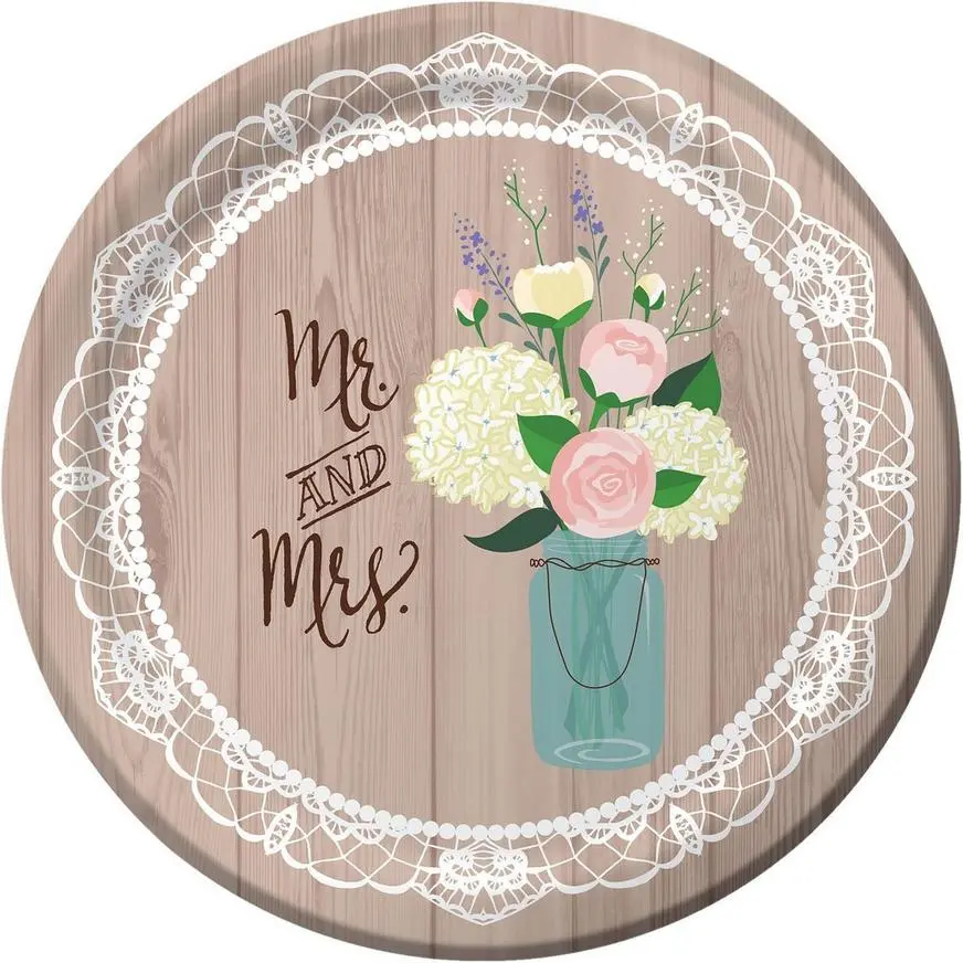 Rustic Wedding Dinner Plates 8ct 3 Rustic Wedding Dinner Plates 8ct