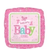 2018-07-20 23:59:30 Girl Welcome Baby Balloon - Welcome Little One, 17in -Costume Party Decor Store 636211