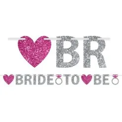 Glitter Bride To Be Letter Banner
