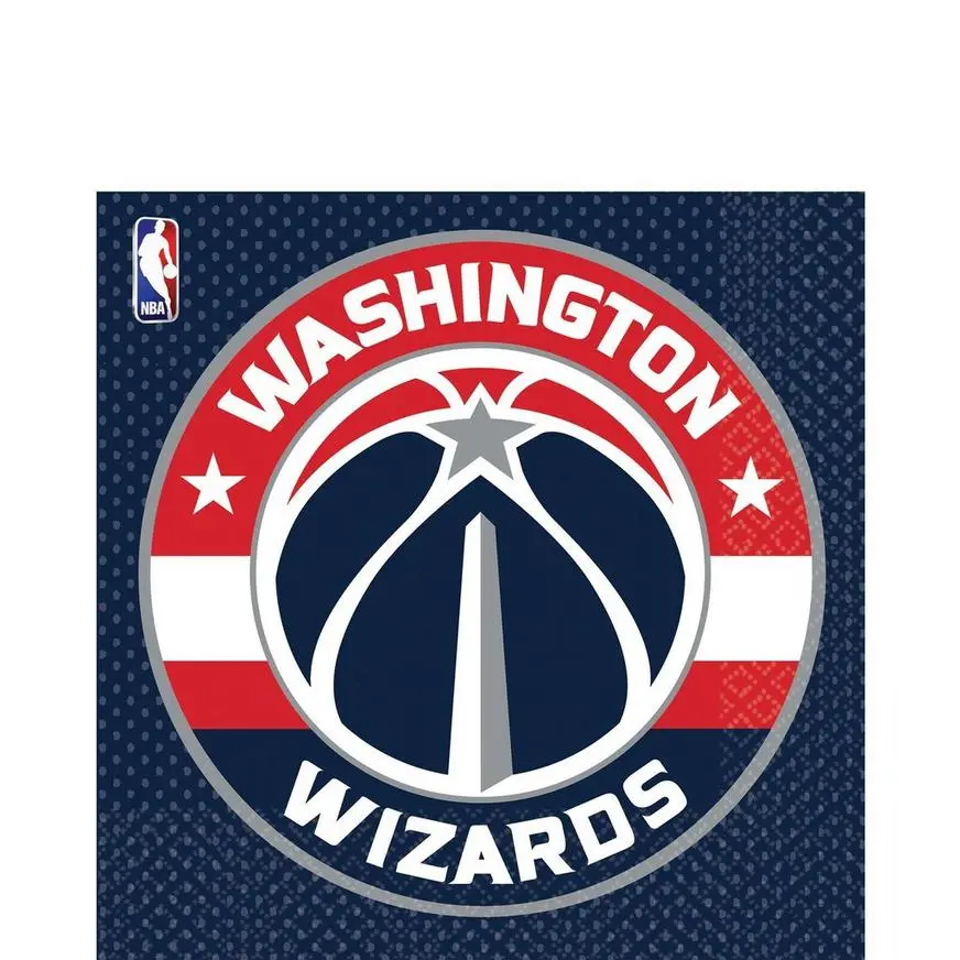 Washington Wizards Lunch Napkins 16ct 3 Washington Wizards Lunch Napkins 16ct