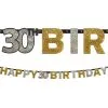Prismatic 30th Birthday Banner - Sparkling Celebration -Costume Party Decor Store 665773
