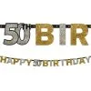 Prismatic 50th Birthday Banner - Sparkling Celebration 1 Prismatic 50th Birthday Banner - Sparkling Celebration -Costume Party Decor Store 665775
