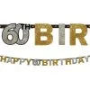 Prismatic 60th Birthday Banner - Sparkling Celebration -Costume Party Decor Store 665776