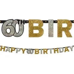 Prismatic 60th Birthday Banner - Sparkling Celebration