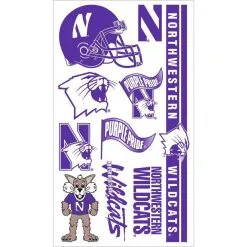 Northwestern Wildcats Tattoos 10ct