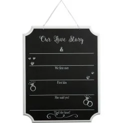 Our Love Story Wedding Chalkboard Sign