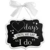 Wedding Countdown Chalkboard Sign -Costume Party Decor Store 685515