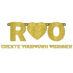 Glitter Gold Letter Banner Kit