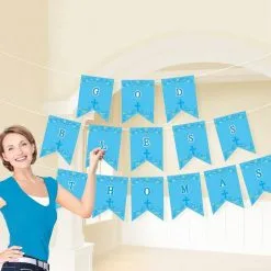 Blue First Communion Personalized Pennant Banner Kit 5 Blue First Communion Personalized Pennant Banner Kit -Costume Party Decor Store 738612 01