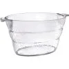 CLEAR Premium Plastic Hammered Oval Ice Bucket -Costume Party Decor Store 743565