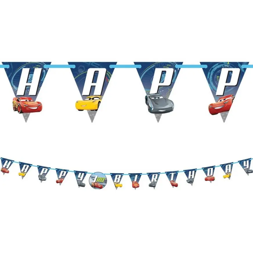 Cars 3 Birthday Banner Kit 3 Cars 3 Birthday Banner Kit