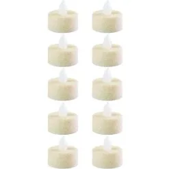 Glitter Iridescent Tealight Flameless LED Candles 10ct