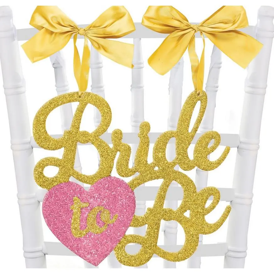 Glitter Bride-to-Be Chair Sign 3 Glitter Bride-to-Be Chair Sign