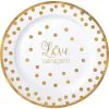 Sparkling Gold Wedding Premium Plastic Dinner Plates 10ct