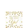 Gold She Said Yes Wedding Beverage Napkins 16ct -Costume Party Decor Store 746959