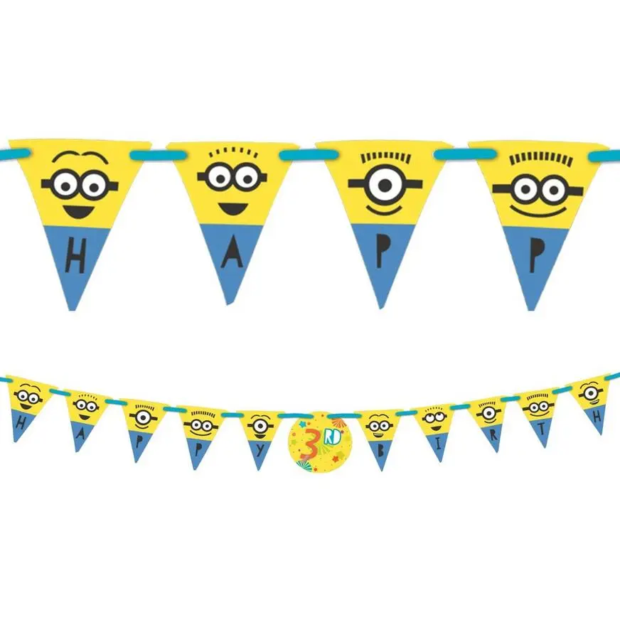 Minions Birthday Banner Kit 3 Minions Birthday Banner Kit
