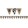 Yeehaw Western Burlap Pennant Banner -Costume Party Decor Store 762658