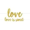 AMSCAN Glitter Gold Love Is Sweet Letter Banner -Costume Party Decor Store 763863