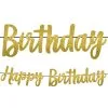 Glitter Gold Happy Birthday Banner -Costume Party Decor Store 775289