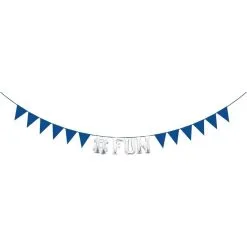 Create Your Own Royal Blue Pennant Banner -Costume Party Decor Store 777170 01