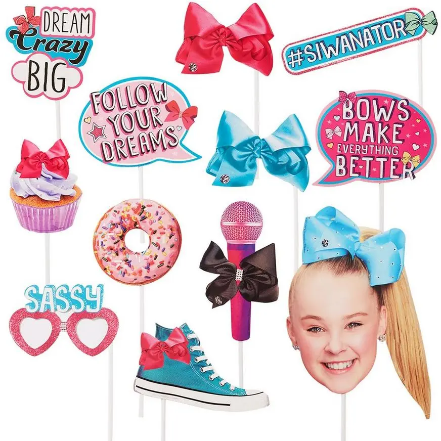 AMSCAN JoJo Siwa Photo Booth Props 12pc 3 AMSCAN JoJo Siwa Photo Booth Props 12pc