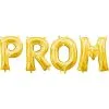 ANAGRAM INTERNATIONAL 13in Air-Filled Gold Prom Letter Balloon Kit 4pc -Costume Party Decor Store 778085