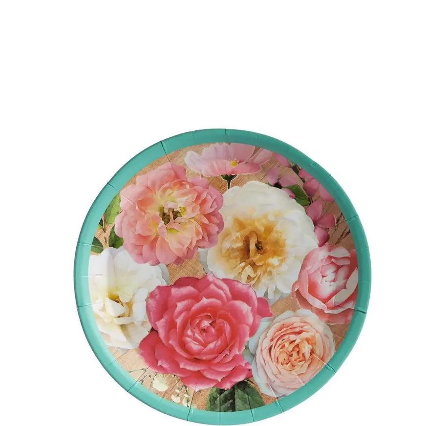 Floral & Lace Rustic Wedding Canape Plates 8ct 3 Floral & Lace Rustic Wedding Canape Plates 8ct