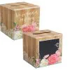Floral & Lace Rustic Wedding Card Holder Box -Costume Party Decor Store 781479