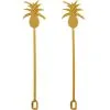 Gold Pineapple Drink Stirrers 16ct -Costume Party Decor Store 783343