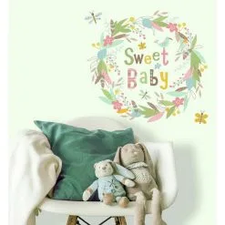 York Wallcoverings Sweet Baby Wreath Wall Decals 6ct