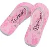 Lillian Rose Adult Small Pink Bridesmaid Flip Flops -Costume Party Decor Store 788899