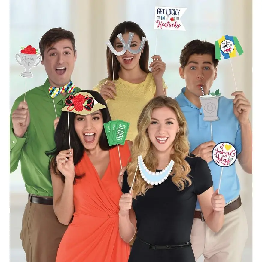Derby Day Photo Booth Props 13ct 3 Derby Day Photo Booth Props 13ct