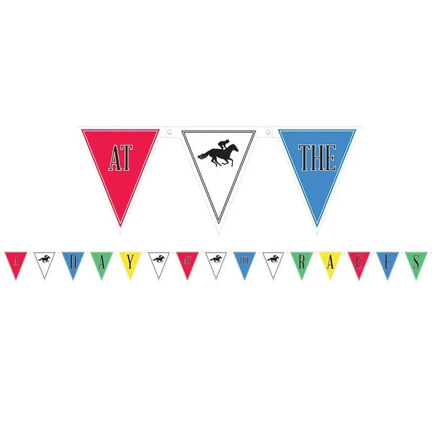Horse Racing Derby Day Pennant Banner 3 Horse Racing Derby Day Pennant Banner